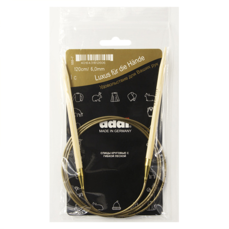 Спицы, круговые, бамбук addiNature BAMBOO №6, 120 см. Арт 555-7/6-120