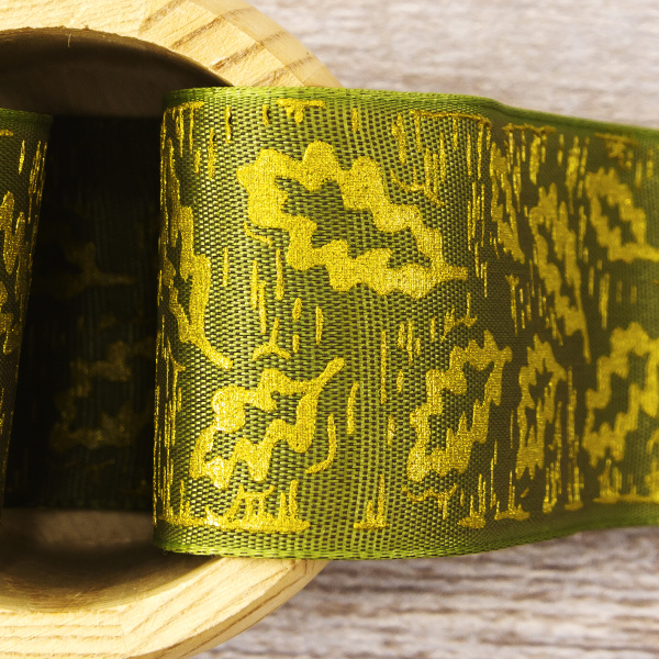 Лента жаккард SAFISA, 50 мм, 15 м, цвет 01. Арт 25282-50мм-01           