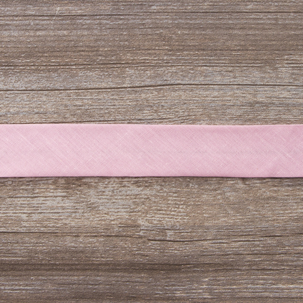 Косая бейка хлопок/полиэстер на блистере, 30 мм, 2,5 м, цвет 05, розовый. Арт P06120-30мм-05          