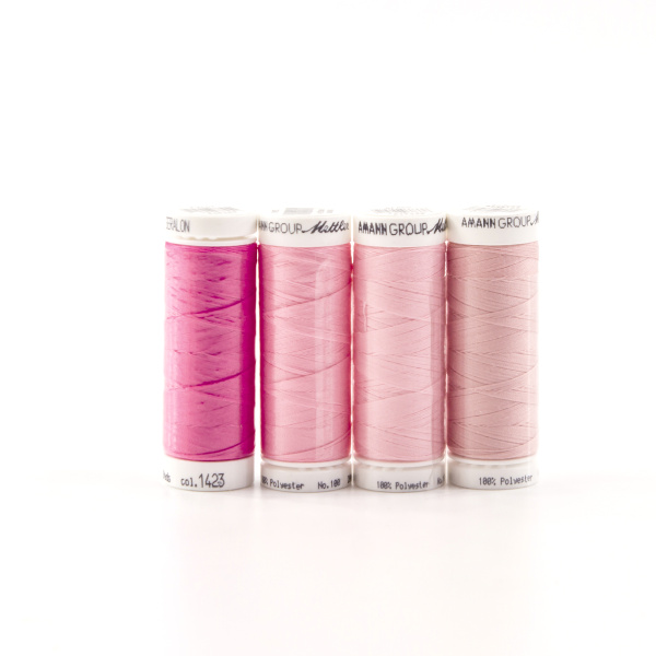 Набор с нитками Seralon в подарочной упаковке, 4 катушки. Арт SE4PINK-KIT