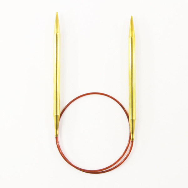 Спицы круговые позолоченные с удлиненным кончиком, №7, 60 см. Арт 755-7/7-60