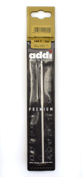 Крючок, вязальный, алюминий addiPur №3, 15 см. Арт 245-7/3-15
