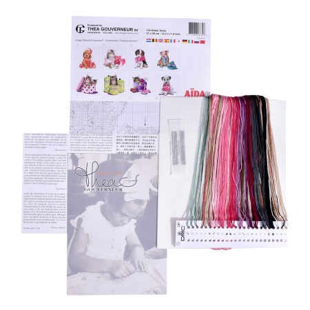 Набор для вышивания "Котята", канва Aida 16 ct. Арт 734A