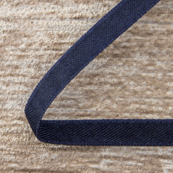 Лента атласная двусторонняя SAFISA мини-рулоны, 6,5 мм, 4,5 м, цвет 15, синий-темный. Арт P00110-6,5мм-15         