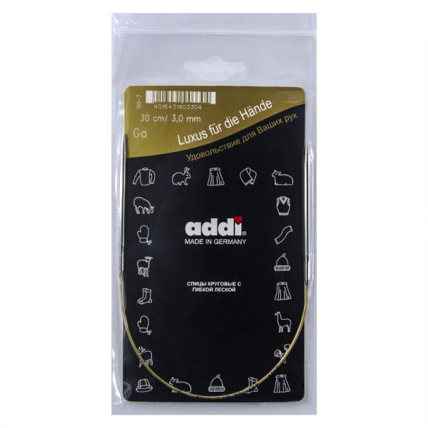 Спицы, круговые, супергладкие, addiClassic №3, 30 см.. Арт 105-7/3-30