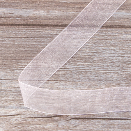 Лента органза SAFISA мини-рулон, 25 мм, 2,5 м, цвет 05, розовый. Арт P00520-25мм-05          