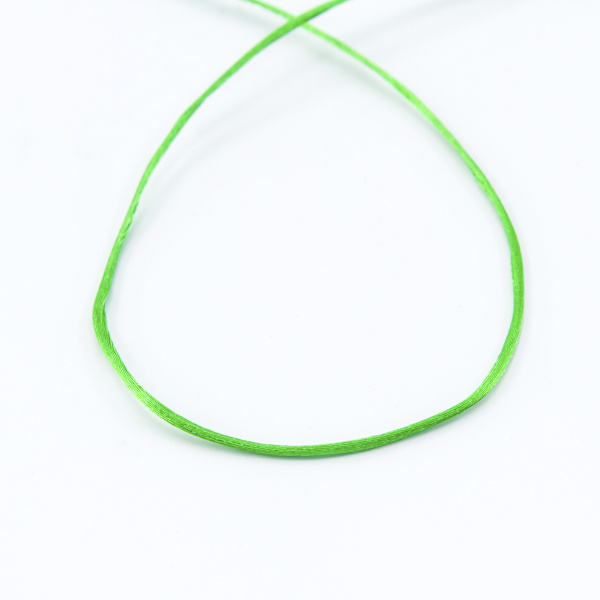 Шнур атласный мини-рулон, 1,5 мм, 4,5 м, цвет 25, зеленый. Арт P00470-1,5мм-25         