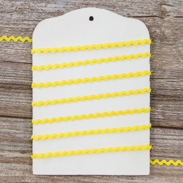 Тесьма PEGA тип вьюнчик, желтый, 5,1 мм. Арт 841510417A4201