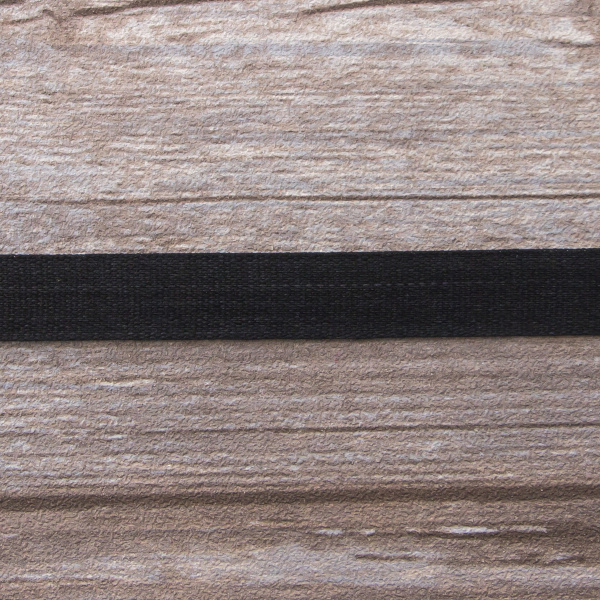 Тесьма киперная хлопковая на блистере SAFISA, 14 мм, 2,5 м , цвет 01, черный. Арт P00260C-14мм-01         