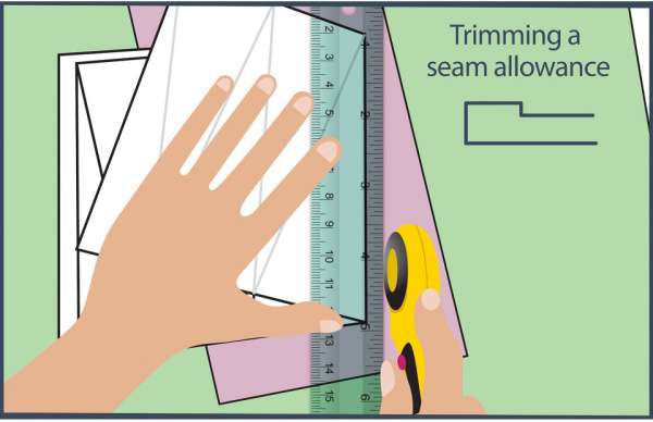 Пластиковая линейка - шаблон для припусков. Арт NL4210