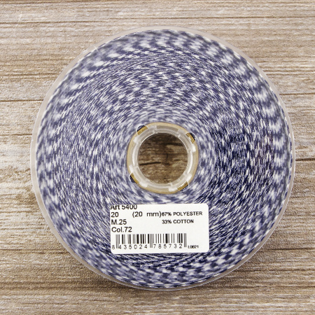 Косая бейка с рисунком SAFISA, арт.5400, 20 мм, 25 м, цвет 72. Арт 5400-20мм-72            