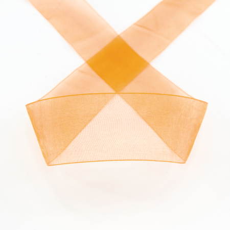 Лента органза SAFISA мини-рулон, 39 мм, 2 м, цвет 61, алый. Арт P00520-39мм-61          