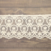 Кружево-вышивка на тюле, 63 мм, цвет бежевый, 100% полиэстер, 3,5 м. Арт T-1909.371