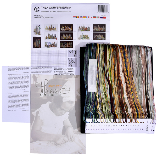 Набор для вышивания "Париж", канва аида (черная) 18 ct. Арт 472.05                  