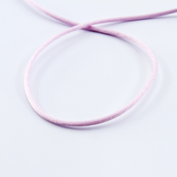 Шнур атласный мини-рулон, 2 мм, 4,5 м, цвет 05, розовый. Арт P00462-2мм-05           