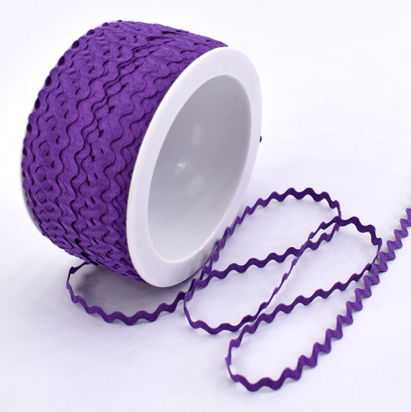 Тесьма PEGA тип вьюнчик, сиреневый, 6,4 мм. Арт 841510421A1603