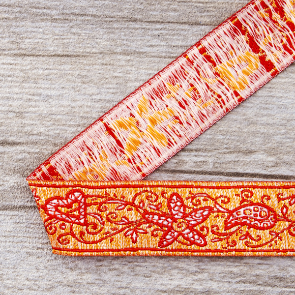 Лента жаккард SAFISA, 25 мм, 15 м, цвет 01. Арт 9104-25мм-01            