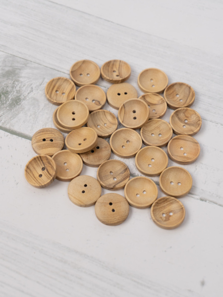 Пуговицы CONCEPT Button of Olive Wood, размер 32, дерево, цвет NAT. Арт 6411H-032-COL.NAT