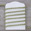 Шнур плетеный PEGA с люрексом, золото с зеленым, 7 мм, 15 м. Арт 881218724DX704