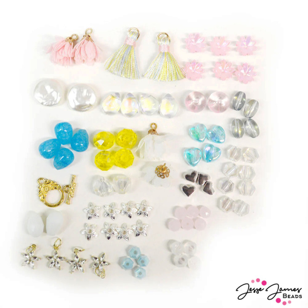 Набор бусин и шармов "Baby Blanket" из стекла и металла разных форм и размеров. Арт MARMIX-15