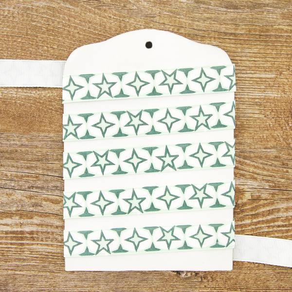 Лента с рисунком SAFISA, 15 мм, 15 м, цвет 01. Арт 25258-15мм-01           