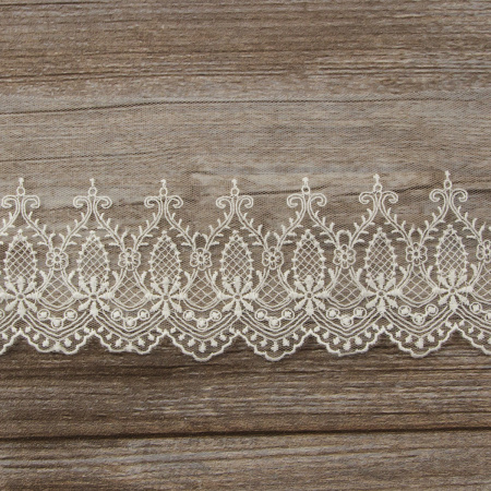 Кружево-вышивка на тюле, 45 мм. Арт 42195/00