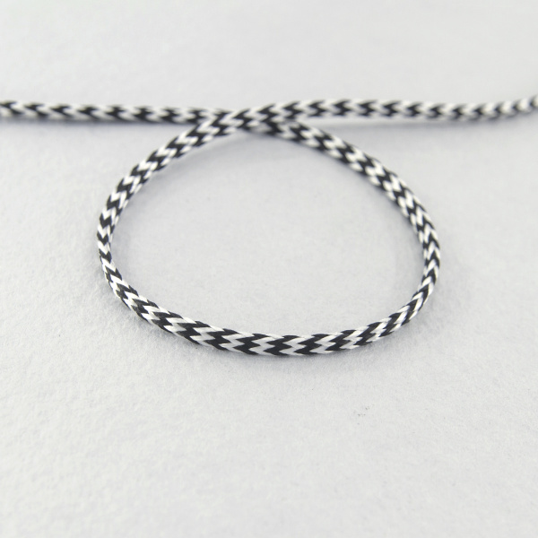 Шнуры PEGA плетеный, цвет черно-белый, 4,5 мм. Арт 842962916DA005