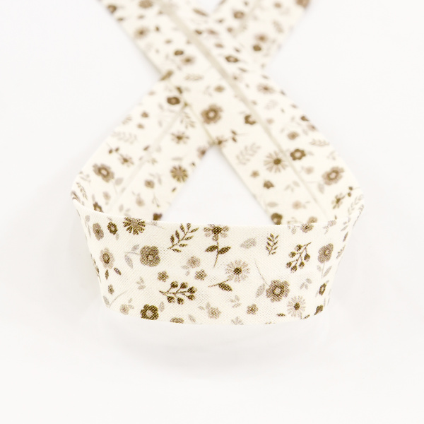 Косая бейка с рисунком SAFISA, арт.6628, 20 мм, 20 м, цвет 01. Арт 6628-20мм-01