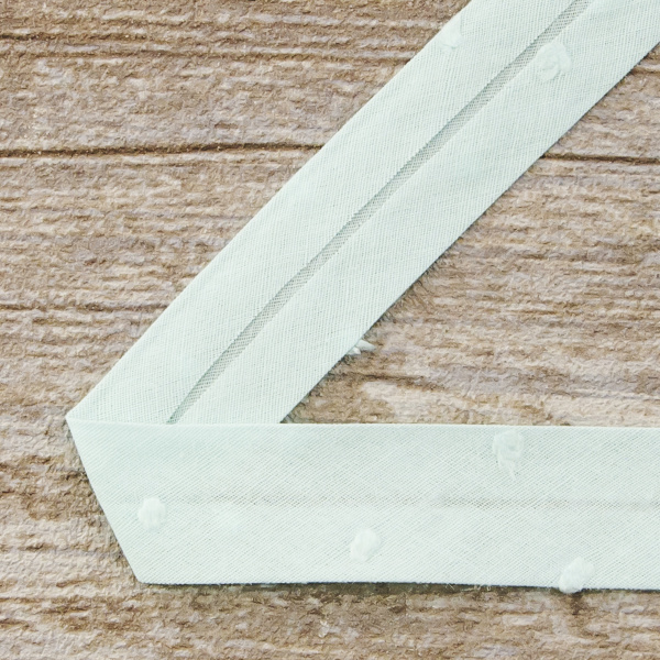 Косая бейка хлопок, 20 мм, 20 м, цвет 53, цвет ментоловый. Арт 6552-20мм-53