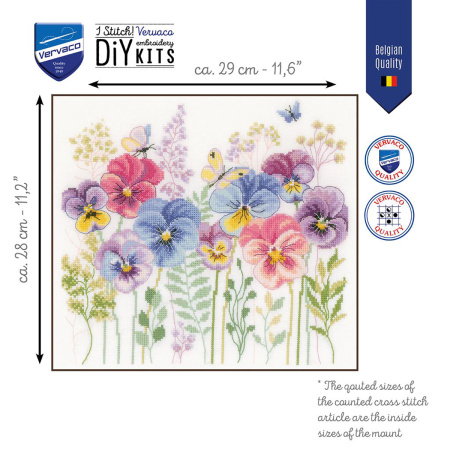 Набор для вышивания "Анютины глазки и травы" . Арт PN-0201936