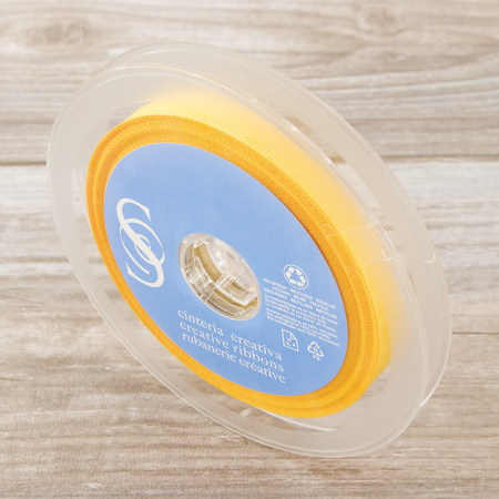 Лента репсовая SAFISA, 10 мм, 25 м, цвет 22 спелый манго. Арт 350-10мм-22