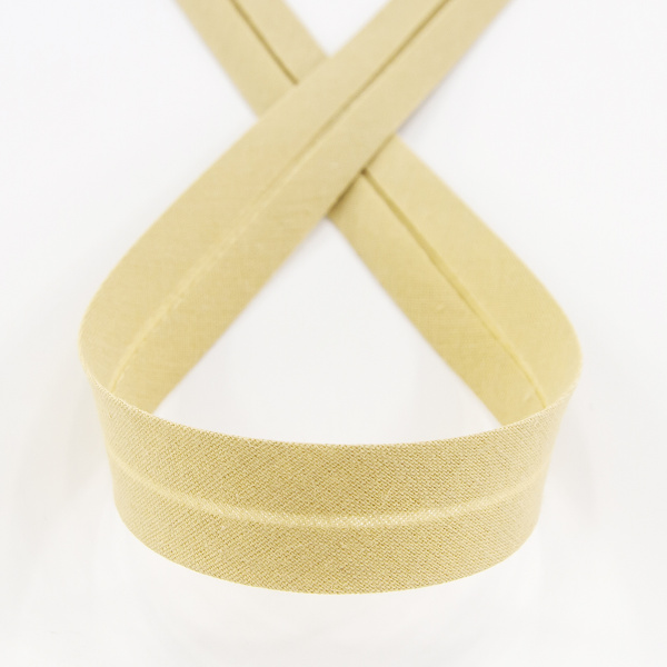 Косая бейка хлопок/полиэстер 20 мм, 25 м, цвет 18, мокко. Арт 6120-20мм-18            