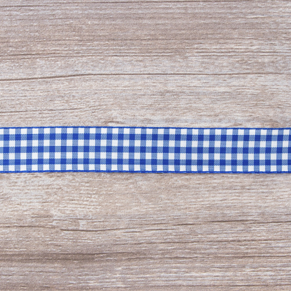 Лента с рисунком клетка SAFISA, 25 мм, 25 м, цвет 13, синий. Арт 469-25мм-13             