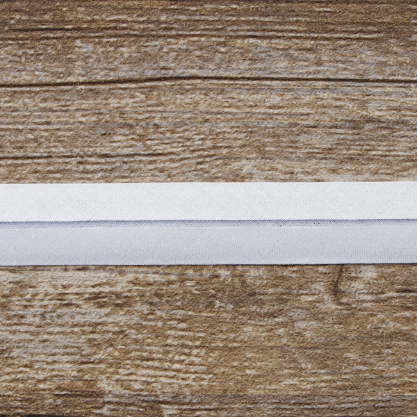 Косая бейка хлопок, 20 мм, 25 м, цвет 51, цвет бледно-голубой. Арт 6600-20мм-51