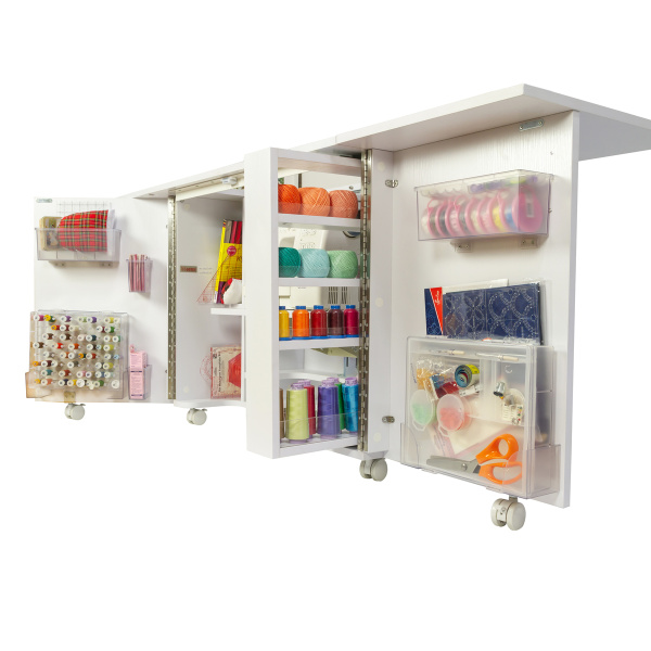 Стол раскладной для швейной машины с раскройным местом DUO, белый. Арт TLM.GXL.P-W001