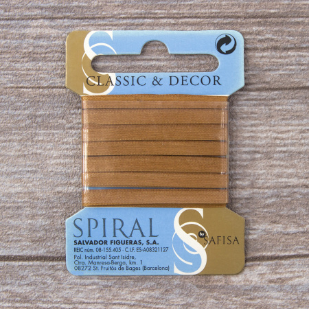 Лента для вышивания SAFISA на блистере, 4 мм, 5 м, цвет 44, коричневый светлый. Арт P111-4мм-44             