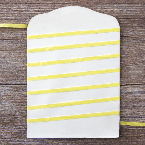 Лента для вышивания SAFISA на блистере, 4 мм, 5 м, цвет 09, Желтый светлый. Арт P111-4мм-09             