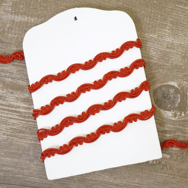 Тесьма PEGA тип интерьерная, цвет красный, 11 мм. Арт 844174511A7501          