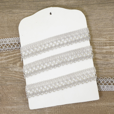 Тесьма PEGA тип интерьерная, цвет серый, 18 мм. Арт 844111218A1001