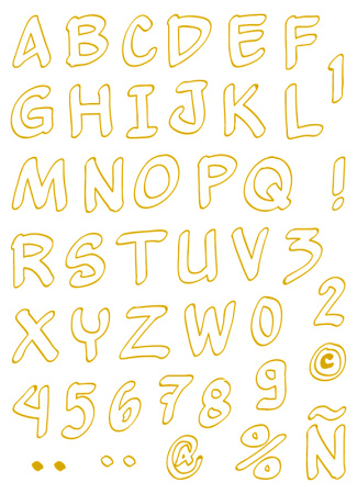 Набор детских текстильных штампов "Алфавит". Арт 05307