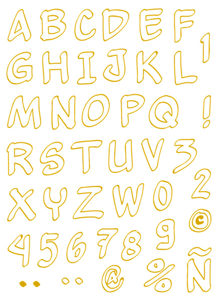 Набор детских текстильных штампов "Алфавит". Арт 05307