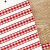 Лента с рисунком клетка SAFISA, 11 мм, 25 м, цвет 14, красный. Арт 469-11мм-14             