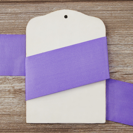 Лента репсовая SAFISA, 50 мм, 25 м, цвет 08 сиреневый. Арт 350-50мм-08