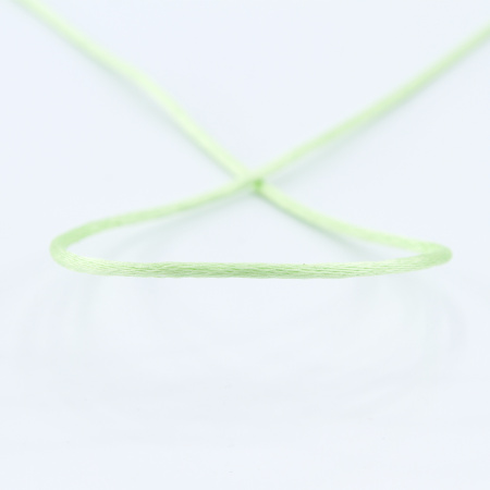 Шнур атласный SAFISA 2 мм, 25 м, цвет 73, желто-зеленый. Арт 462-73                  