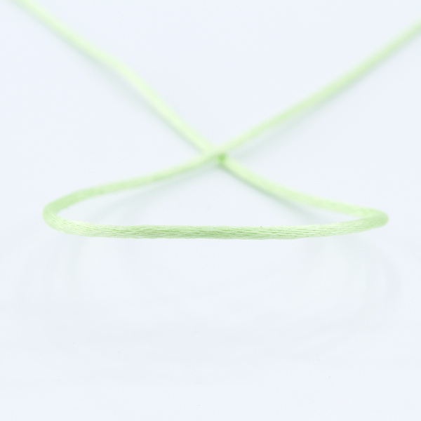 Шнур атласный SAFISA 2 мм, 25 м, цвет 73, желто-зеленый. Арт 462-73                  