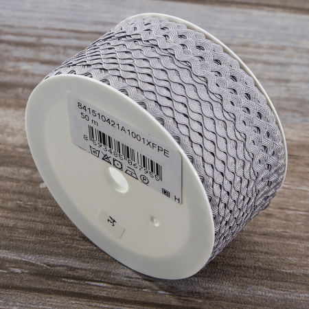 Тесьма PEGA тип вьюнчик, жемчужно-серый, 6,4 мм. Арт 841510421A1001