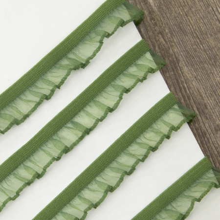 Рюш эластичный PEGA, 14 мм, цвет зеленый. Арт 821614414H7863          