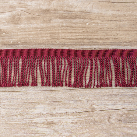 Бахрома витая, 60 мм, цвет бордовый. Арт PP-60 col.317