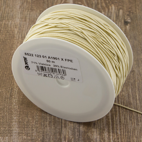 Резинка шляпная PEGA, цвет желтый, 1мм. Арт 852212301A1901          