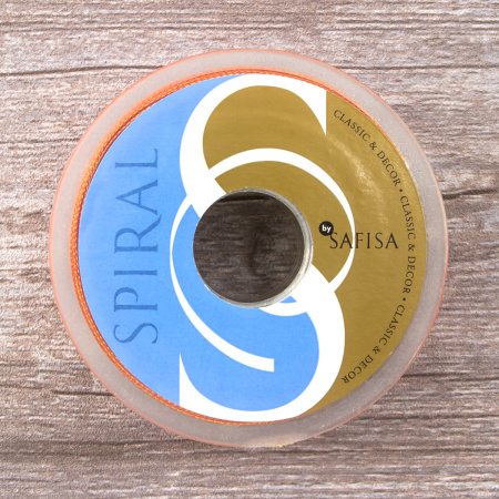 Лента с рисунком SAFISA, 25 мм, 15 м, цвет 61, оранжевый. Арт 25314-25мм-61